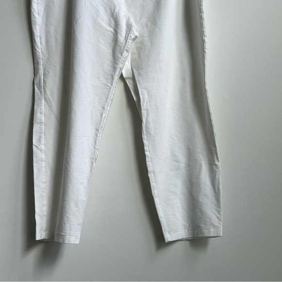 Eileen Fisher High Waist Slim Crop White Washable Stretch Crepe Pants 2X Pull-on - Picture 12 of 12